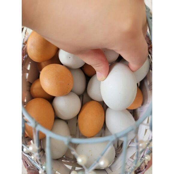 Chicken hen wire Easter basket egg Spring home decor set - Picture 8 of 9